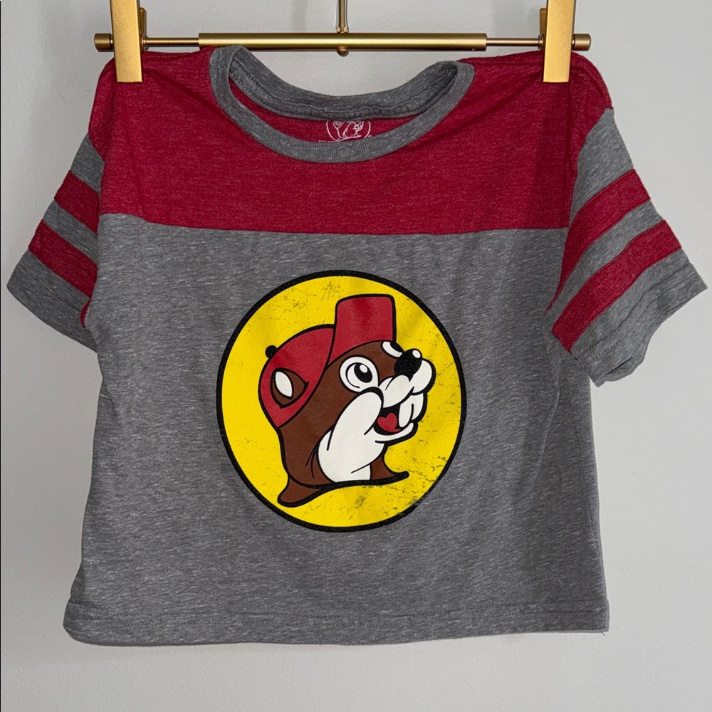 BUC-EE’S Girls Small Short Sleeve Crop Tee with Logo